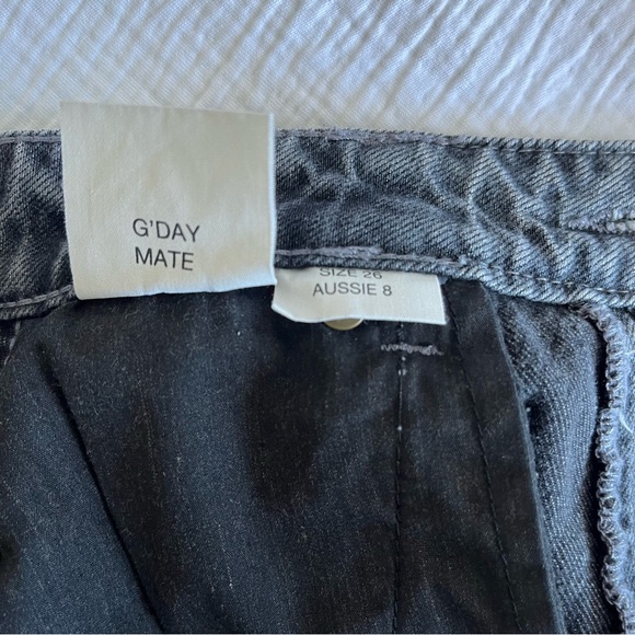 ROLLA’S Elle Super High Rise Relaxed fit Black Jeans in Comfort Smoke Size 26 - Picture 14 of 15